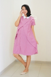Dress Baju Hamil Menyusui Sofie Simple Polos Elegant Modis Terbaru Murah MAMA HAMIL BUTIK   DRO 848 16  large